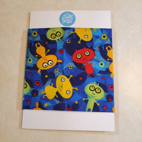 Cotton Fabric Colorful Aliens Stars Blue Space Print 18" x  44" Hancock Fabrics - Picture 14 of 14
